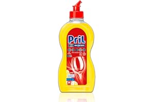 Pril 5in1 Brillantante Limone per Lavastoviglie (500ml), Per una brillantezza superiore e un'extra asciugatura anche della plastica