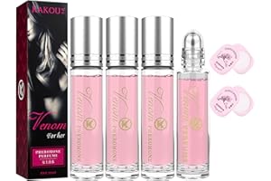 IJHYGD Pheromone Parfum Woman Roller Ball 4PCS Feromone Parfüm für Frauen Pheromone Perfume Venom Parfüm Pheromon Pheromone Oil Women Attract Him Men Parfüm Öl Frauen Pheromon-Parfüm mit 2 Fester Balsam
