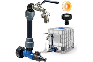 VEEKAY IBC svanhals 3/4 tum utloppskran sats, IBC-behållare S60 x 6 9,6 cm kran, innehåller kran Un svanhals, för 1 000 liter