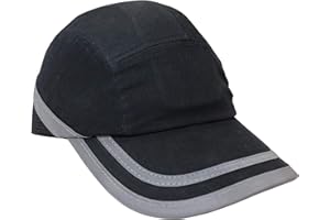 Viwanda Anstoßkappe Sicherheitskappe mit ABS-Schale (schwarz) Industriekappe Arbeitskappe mit verstecker Hartschale Schutzkappe mit reflektierenden Streifen Hard Cap Working Cap
