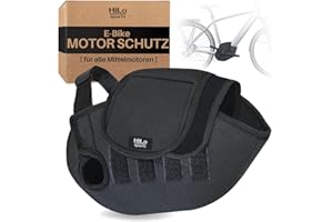 HiLo sports E-Bike Motor Schutzhülle - [Für alle Mittelmotoren] - Passend für Bosch, Shimano, Brose, Yamaha - Fahrrad Transportschutz bei Regen, Spritzwasser & Schmutz -Neopren Fahrradschutz (Neopren)