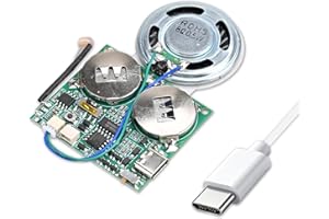 DONGKER Light Sensor Sound Module MP3 Sound Chip Module with 8MB Memory Micro USB Speaker for DIY Festival Greeting Card Creative Gifts playable sound module