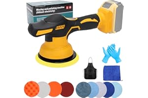 CONBLOM Cordless Car Buffer Polisher Compatible with Dewalt 20V Battery, 6 Inch Car Polishing Machine with Attachments, 6 Speeds Cordless Polisher (Battery Not Included)