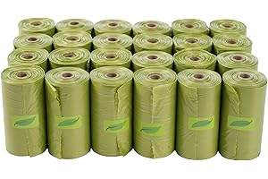 H HANSEL HOME Sacs Caca pour Chien 360 pièces Biodégradables, Sacs Excréments pour Chiens Biodégradables pour Excréments chiens, chats, animaux de compagnie