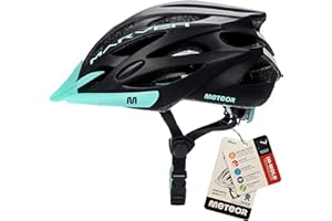 Meteor - MARVEN Cycle Helmet – Lightweight Adjustable Helmet for Men, Women, Kids – MTB, Bike, Scooter, Skateboard & Hoverboard – Breathable with Detachable Visor - Size