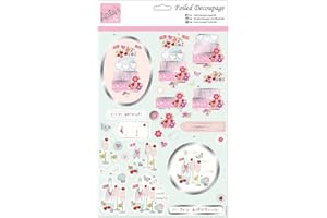 DOCRAFTS Anita's A4 Fizz & Cakes Coloured Decoupage Sheet, Accessories Supplies For Craft, Paper Craft, Scrapbooking, Card Making, Origami, Ideal for Adult Craft, Adds Textured Pattern To Craft Projects