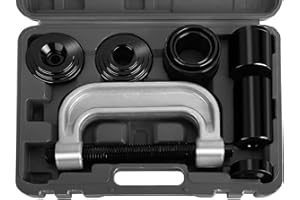 BOOMSTART Ball Joint Press & U Joint Removal Tool Kit with 4wd Adapters, Heavy Duty Ball Joint Removal Tool for Most 2WD and 4WD Cars and Light Trucks