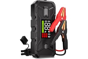 ‎GREEN KEEPER Booster Auto Starthilfe Powerbank 3000A: Starthilfegerät 12V für 8,0L Benzin & Diesel Motor, Jump Starter mit intelligenten Starthilfekabeln & integriertem Sicherheitssystem, PD65W Schnellladung & LED