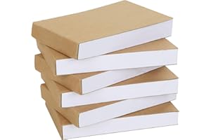 Belle Vous Carnet de Dessin Flip Book en Kraft Blanc (Lot de 6) - 11,5 x 6,5 cm - 180 Pages (90 Feuilles) Papier Dessin Sans Fond Perdu - Kit Dessin pour Animation, Dessin et Croquis