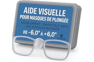 Khroom® Lunettes de Vue spécialement conçues pour Les Masques de plongée tels Que Seaview Pro, Y, X, BC, 180, Z – pour myopes et hypermétropes | lentilles Individuelles de -6.0 à +6.0