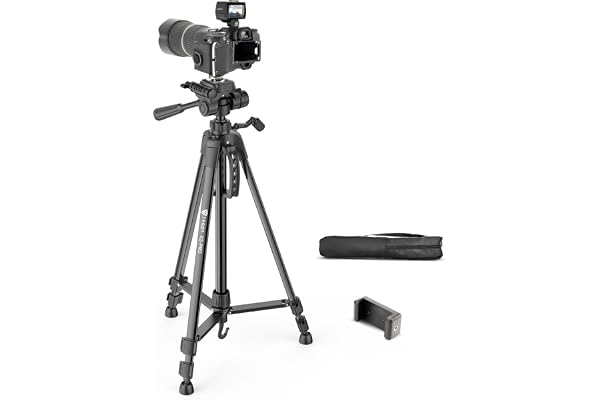 Tygot X2 Pro Professional 70 Inch (180 cm) Tripod for DSLR, Camera Height: 5.9 Feet Max Load: 5kg Portable Lightweight ABS+Metal Tripod 360° Ball Head Carry Bag (Black)
