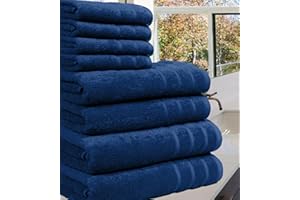 Casabella Luxury 100% Egyptian Cotton Towel Bale - 8 Pieces - 550 Gsm Xlarge Sizes_Royal Blue_4 Pieces Set