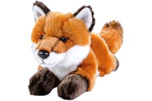 Teddys Rothenburg Kuscheltier Fuchs liegend rotbraun 30cm (mit Schwanz) Plüschtier