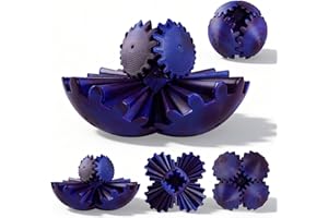 GNAXYZTHOR 1 szt. Gear Ball Fidget Ball Toy Obrotowa Kula Przenośna Anty Obrotowa Piłka Zabawki sensoryczne dla Dzieci i Dorosłych, Śmieszne Prezenty Urodzinowe, Idealne Na Imprezy (Niebieski i Czerwony)