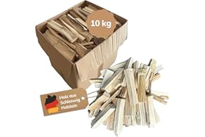 Landree Anfeuerholz, Anzündholz 10 kg, ca 20cm Scheitlänge, Nadelholz, trockenes und sofort einsetzbares Brennholz für Kamin und Ofen, Qualität aus Schleswig Holstein