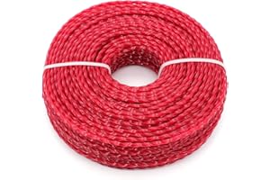 BUWICO Draht für Rasenmäher, Nylondraht, 3,0 mm, Ersatzdraht für Rasen, Garten, Bürgersteige, Gehwege, Parks und Landschaften (Twist, 3 mm x 73 m)