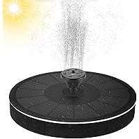 Cali Jade Solar Springbrunnen für Außen 2021 Upgrade mit 2.2W Solar Panel mit 7 Fontänenstile, Wasserpumpe Solar…