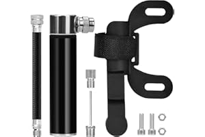 LUVZOOR Mini Pompa da Bicicletta, Piccola Pompa da Bicicletta, 120PSI Pompa per Pneumatici con Pompa a Sfera con Tutte le Valvole per Bici da Strada, Mountain Bike e BMX