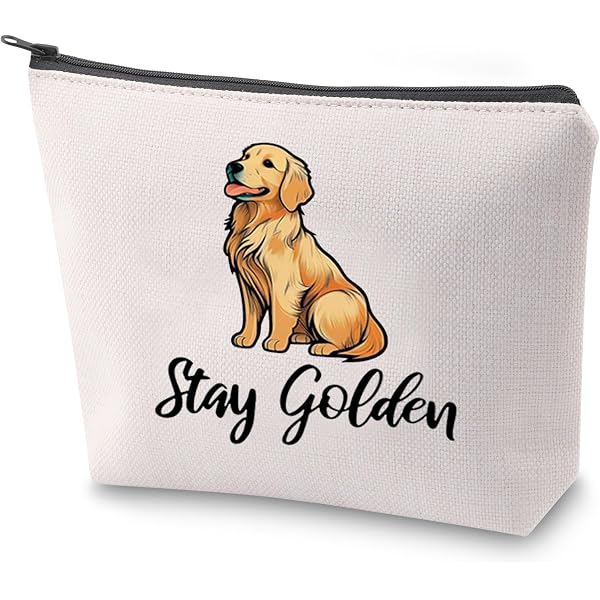 BNQL Golden Retriever Make-up-Tasche – Kosmetiktasche Mit Aufschrift 'Just A Girl Who Loves Golden Retriever', Geschenk Für Hundeliebhaber