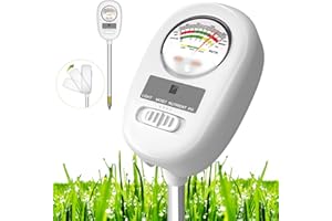 INSOMA Soil Moisture Meter, Soil pH Meter, 4-in-1 Soil Tester for Moisture/Light/Nutrients/pH, Moisture Meter Great for Garden, Lawn, Farm, Indoor & Outdoor Use(No Battery Required)