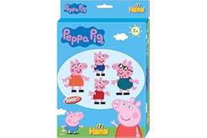 Hama Perlen Peppa Pig 7965 - Set regalo con perline da stirare, multicolore