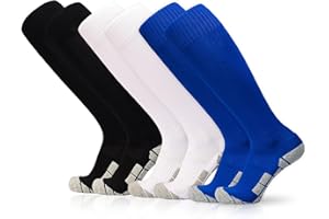 ELUTONG Fußballsocken Kinder, 1/3 Paar Unisex Fußballstutzen Trainingssocken Elastische Sportsocken, Bequem und Atmungsaktiv Sockenstutzen für Fußball Laufen Basketball 33-45