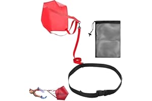 Teksome Paracadute da Piscina | Cintura Regolabile per Allenamento da Nuoto,Attrezzatura per Esercizi di con Tasca in Rete per Migliorare Le abilità di Nuoto