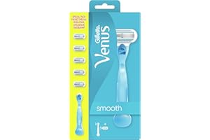 Gillette Venus Smooth, Maszynka do Golenia dla Kobiet z 5 Wkładami, Jednorazowa Maszynka dla Kobiet z 3 Ostrzami