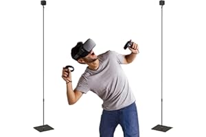 Skywin 2-Pack VR Sensor Stand - Compatible with HTC Vive & Oculus Rift - Adjustable Glass Floor Stand