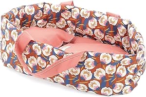 Petitcollin Couffin Fleurs de Nuit-Jouet en Tissu Doux-Confort et Elégance pour Poupée-Jusqu'à 28 Cm pour Les Enfants-À Partir de 10 Mois, 800014, Multicolor