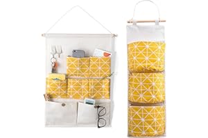 BOBISHE 2PCS Bolsa de Almacenamiento con Múlt-Bolsillos Organizador Colgante Puerta Baño Colgador Organizador Pared Colgando Almacenamiento Bolso Organizador de Tela para Colgar Pared Bolsa Colgante para Baño