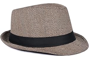 FBBULES Clásico Sombrero Copa Hombre Mujer Bombin Sombrero de Jazz Moda Sombrero Panama Elegantes Fedora Sombreros Invierno Fieltro Sombreros Gangster Cowboy Vaquero 56-58CM