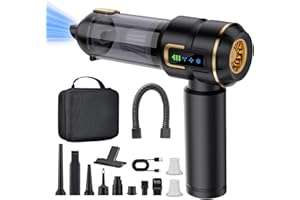 ‎LYIAZSOY Lyiazsoy Handstaubsauger Akku, Autostaubsauger Kabellos 27000Pa Mini Staubsauger, Aufladbar Tragbar Leicht Auto Staubsaug Stark, 220000 U/min Elektrische Staubgebläse für den Auto,Küche,PC, Sofa, Büro