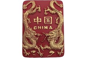 WEDARE MAGNET SOUVENIR Wedaredai Dragon Chinois 3d Aimant de réfrigérateur souvenirs de Chine, autocollant Beau Mythe Chine Aimant de réfrigérateur, Rouge, maison et décoration de cuisine