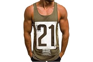 HOTCAT Herren Tank Top Muskelshirt mit Print Unterhemden Ärmellos Weste Sommer Style Fashion Streetstyle Muscle Shirt
