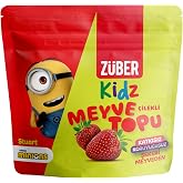 Z&uuml;ber Kidz &Ccedil;ilekli Meyve Topu 42g x 12 Adet