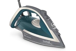 ‎TEFAL TEFAL FV6842 Ultragliss Anti-Calc Plus Żelazko Parowe, Calc Collector, szybkie nagrzewanie, silny strumień pary do 50 g/min, tryb turbo 260 g/min, funkcja Auto-off, 2800 W, Turkusowy/Szary