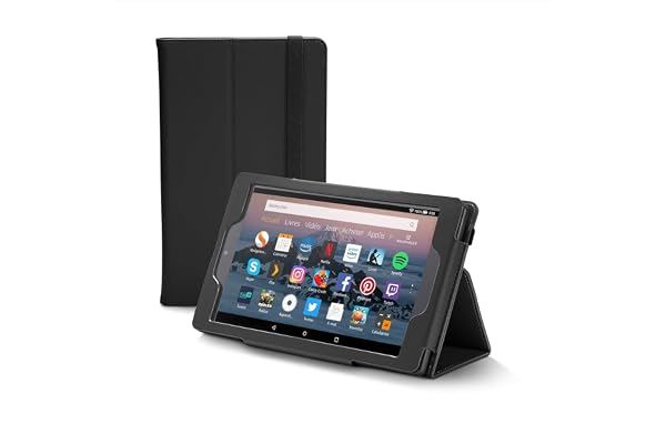 Nupro Étui pliable premium pour tablette Fire HD 8, Noir