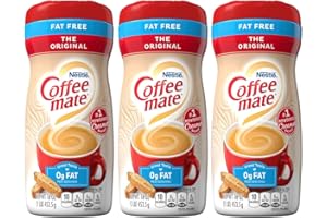 GIFTOLUXE Nestle Coffee mate Original Fat Free Powdered Coffee Creamer | Smooth and Rich | Easy to Pour | 3 x 453g