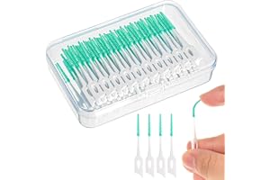 DIWANAE Dual-Use Interdental Brushes, 100pcs Soft Doothpicks Between Teeth Brush Portable Floss Picks Tooth Pick Brushes Teeth Brush Picks for Braces Oral Cleaning