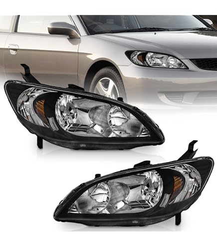 Speed Daddy Smoked Headlight & Corner Set – 99-00 Honda Civic EJ EM EK, Amber Reflector