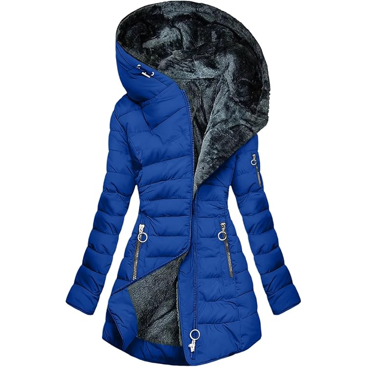 Manteau Femme Hiver Long À Capuche Hiver Épaissir Parka