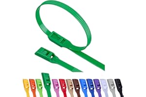 CYCLALON 100 fascette piatte 350 x 7,6 mm, per parchi giochi, castelli gonfiabili, piscine a palline, bambini, durevoli, presa forte (Verde)