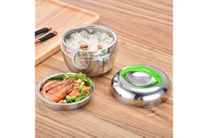 TOTITOM Box, Scaldavivande Portatile Contenitore per Alimenti Contenitore per Pranzo Termico in Acciaio Inossidabile da 0,8 l Contenitore per Pranzo Termico Portatile per Studenti, Impiegati