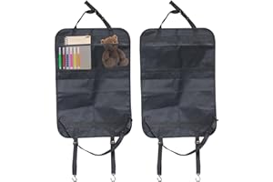 Dulynva Organizer Sedile Auto, Protezione Sedile Auto Bambini, Tessuto Oxford Impermeabile con Tasche Multiple, Misura Universale per Camper, Campeggio
