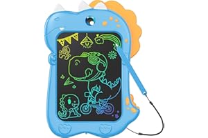 Kizmyee Tablet do pisania LCD dla dzieci, zabawki dla dzieci w wieku 3-, 4, 5, 6 lat, 21.6 cm, tablica do rysowania, zabawki dinozaur, podkładka do rysowania dla dzieci w wieku od 3 lat, chłopiec