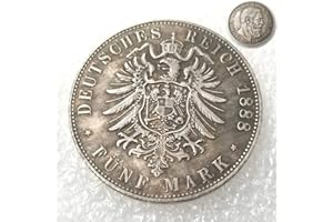 DDTing Allemagne Pièce ancienne Friedrich III ancienne non circulée - Prussia Mark 1888 Anciennes pièces de monnaie - Fait à la main Hobo Nickel Coins goodService