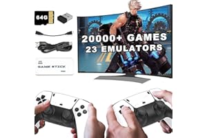 AMANKA Retro Gaming Console,Video Game Consoles with 20,000+ Games& 23 Emulators,4k Hdmi Output 2.4ghz Wireless Tv,9 Built-In Emulators (White)