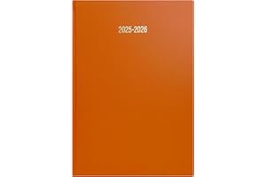 PRECIOUS LONDON 2025-2026 Academic Diary A5 Day a Page Appointment Mid Year Organiser Student Teacher Planner (Orange)
