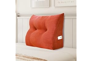 ‎JOHNEAR Johnear Keilkissen Lesekissen für Bett und Sofa Lehnenkissen, Rückenkissen Kopfteil Bett Rückenlehne Großes Dreieckiges Lendenkissen （Orange, 80cm）